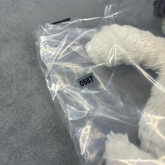 Jellycat Squishu Puppy Dog 13” Gray & White Laying Plush Stuffed Animal - Picture 6 of 6